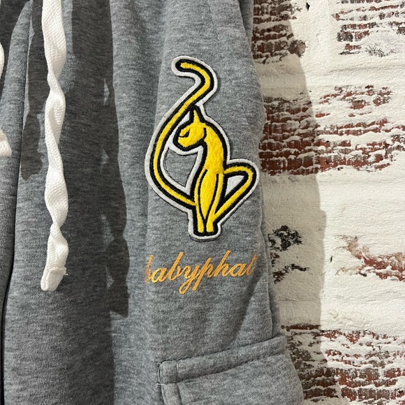 Baby Phat Cargo Joggers Heathered Gray Sweatpants Sz XS - Picture 3 of 8